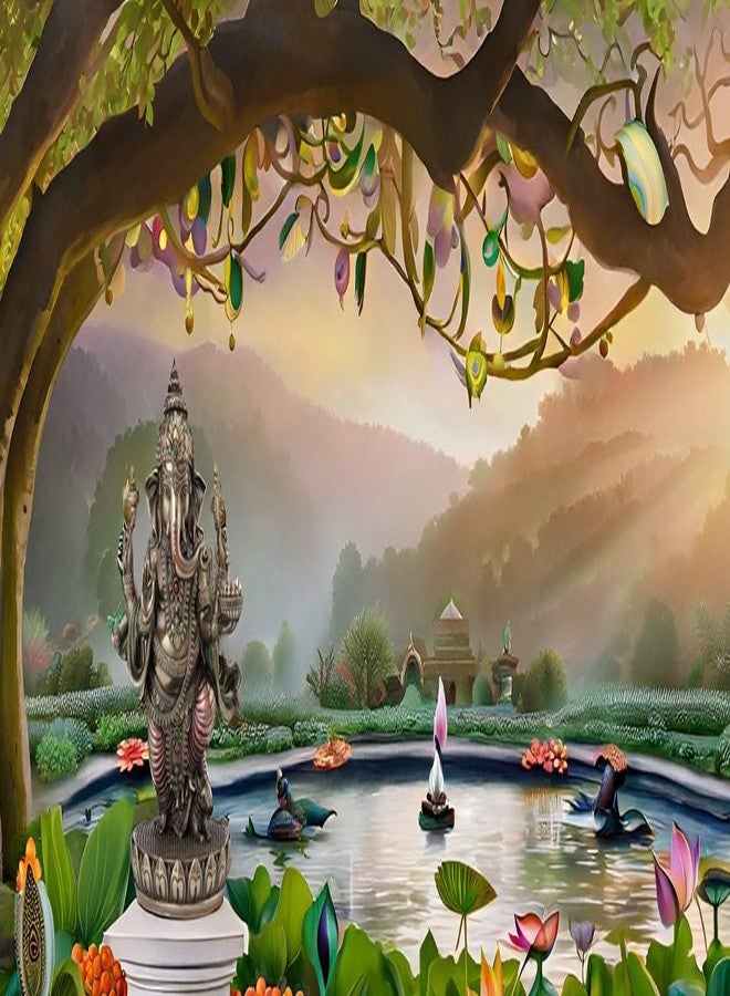 JFSM INC Standing Ganesh (Ganesha) Hindu Elephant God of Success Statue, 7 1/2-inch - Image 3